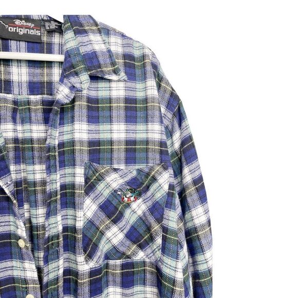 VINTAGE DISNEY ORIGINALS Plaid Long Sleeve Shirt | XL - Picture 4 of 7